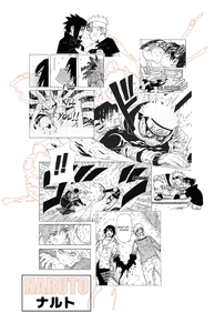 Naruto Sasuke Rivalry Manga Unisex T-Shirt