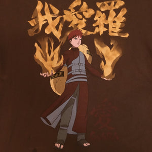 Naruto Gaara Vintage Anime Cotton T-Shirt