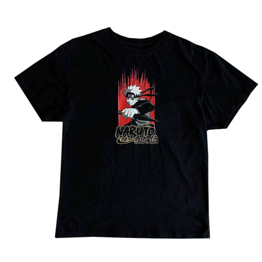 Vintage Naruto Black T-Shirt - Large
