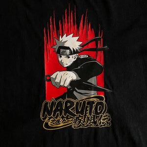 Vintage Naruto Black T-Shirt - Large
